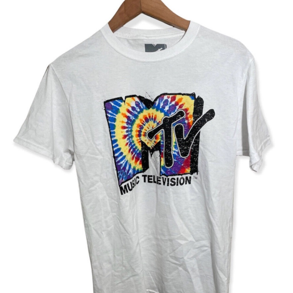 Vintage White Tie Dye MTV Music Television T Shirt